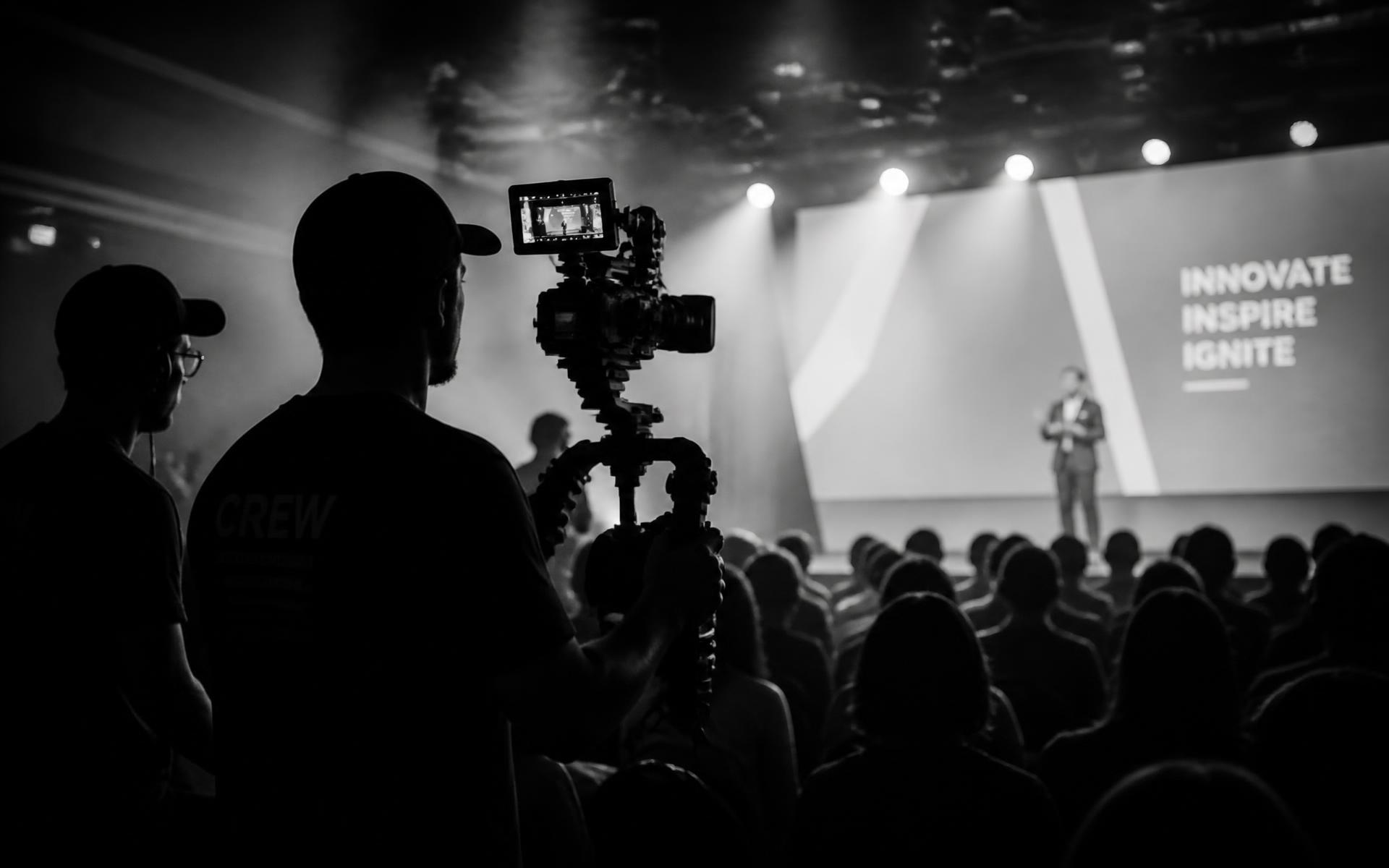 SWK Digital Events crew filming a live corporate event